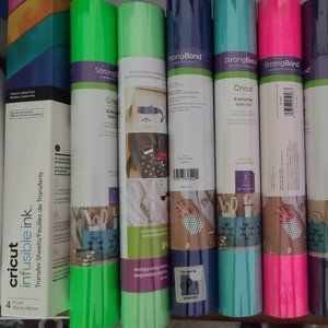 8 Cricut Heat Transfer Vinyl and 2 Cricut Infusable Ink Vinyl